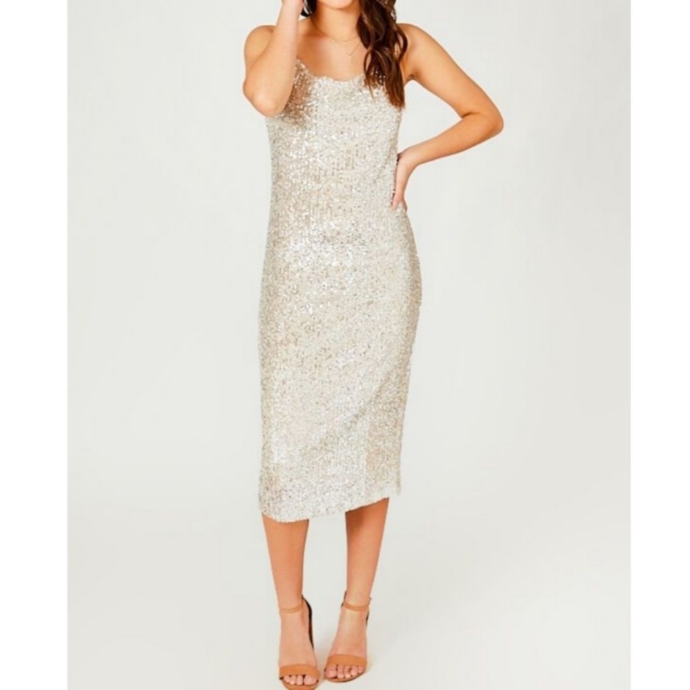 Sequin Midi Dress